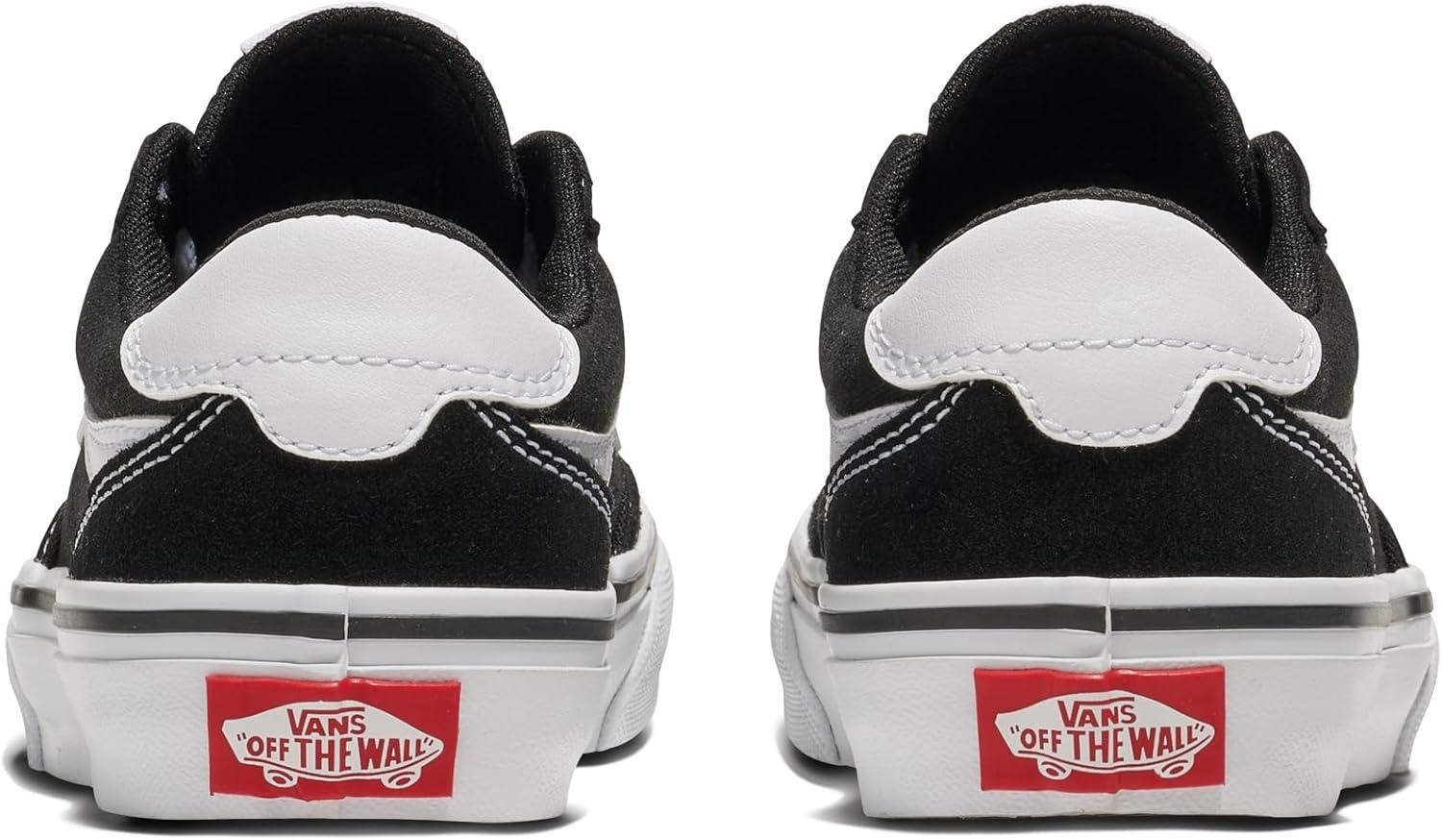 imageVans UnisexChild Brooklyn Ls Low Top ShoeSuedeCanvas BlackWhite