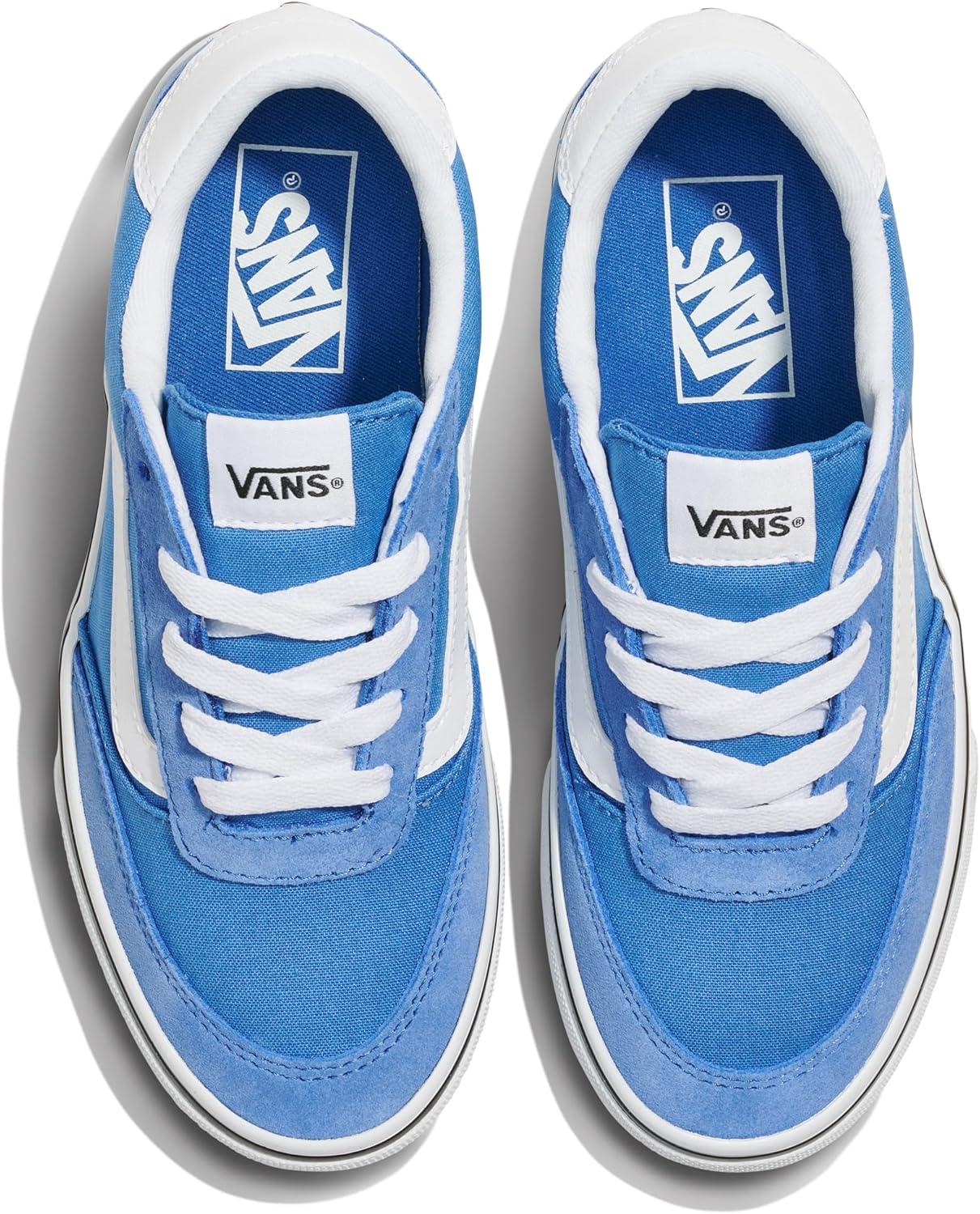 imageVans UnisexChild Brooklyn Ls Low Top ShoeSuedeCanvas Vintage Cobalt