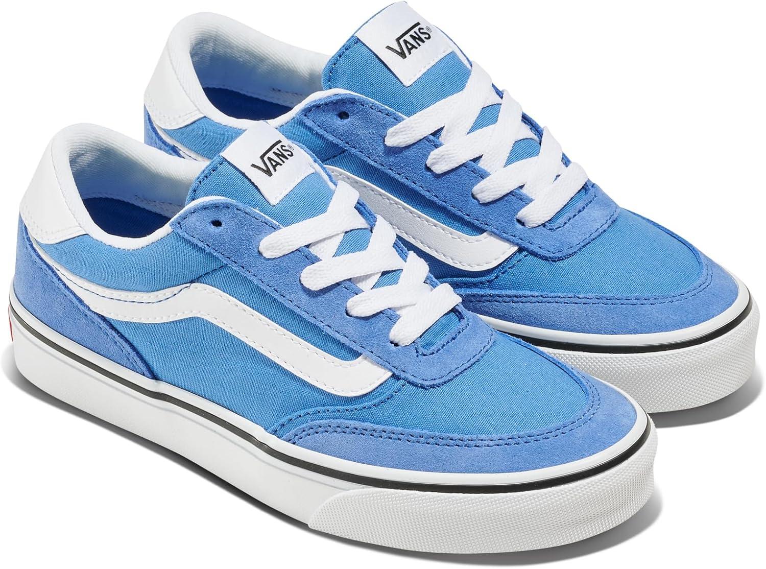imageVans UnisexChild Brooklyn Ls Low Top ShoeSuedeCanvas Vintage Cobalt