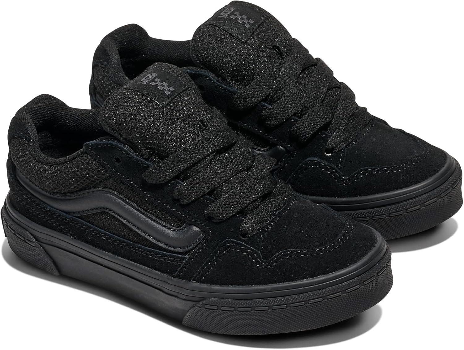 imageVans UnisexChild Caldrone Low Top ShoeSuedeMesh BlackBlack