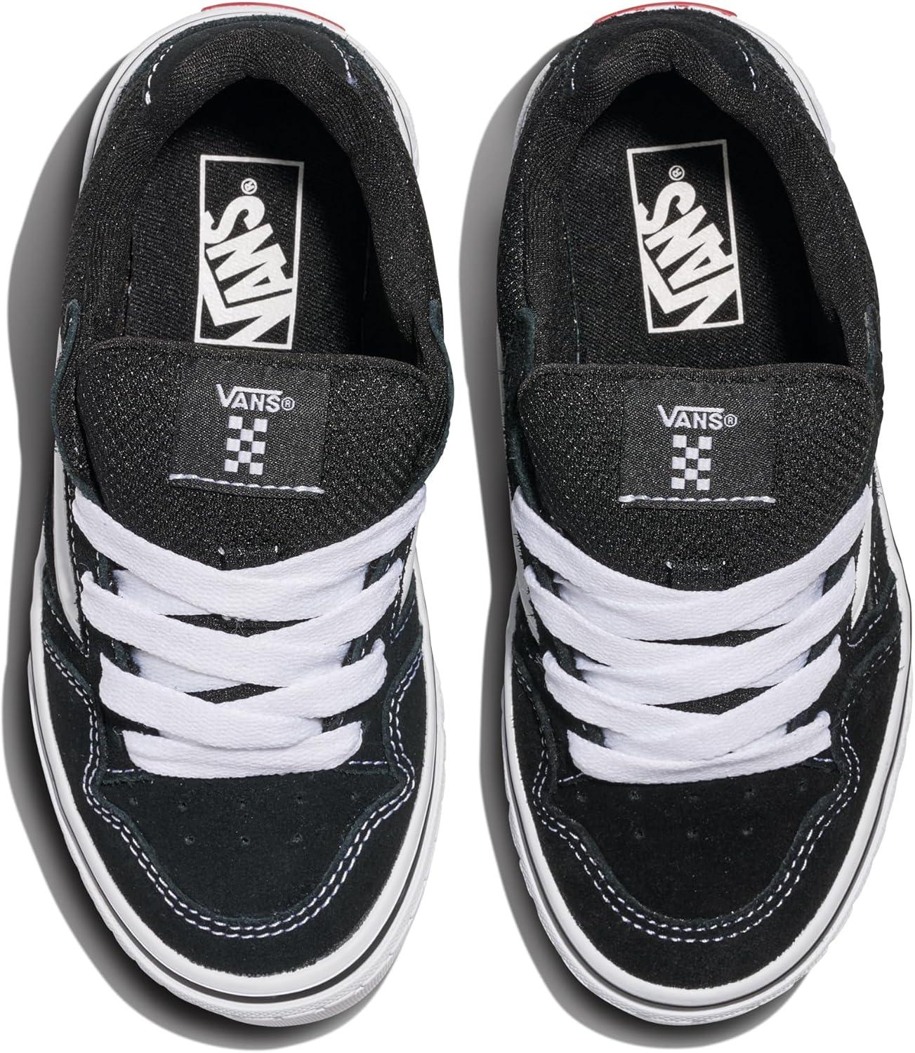 imageVans UnisexChild Caldrone Low Top ShoeSuedeMesh BlackWhite
