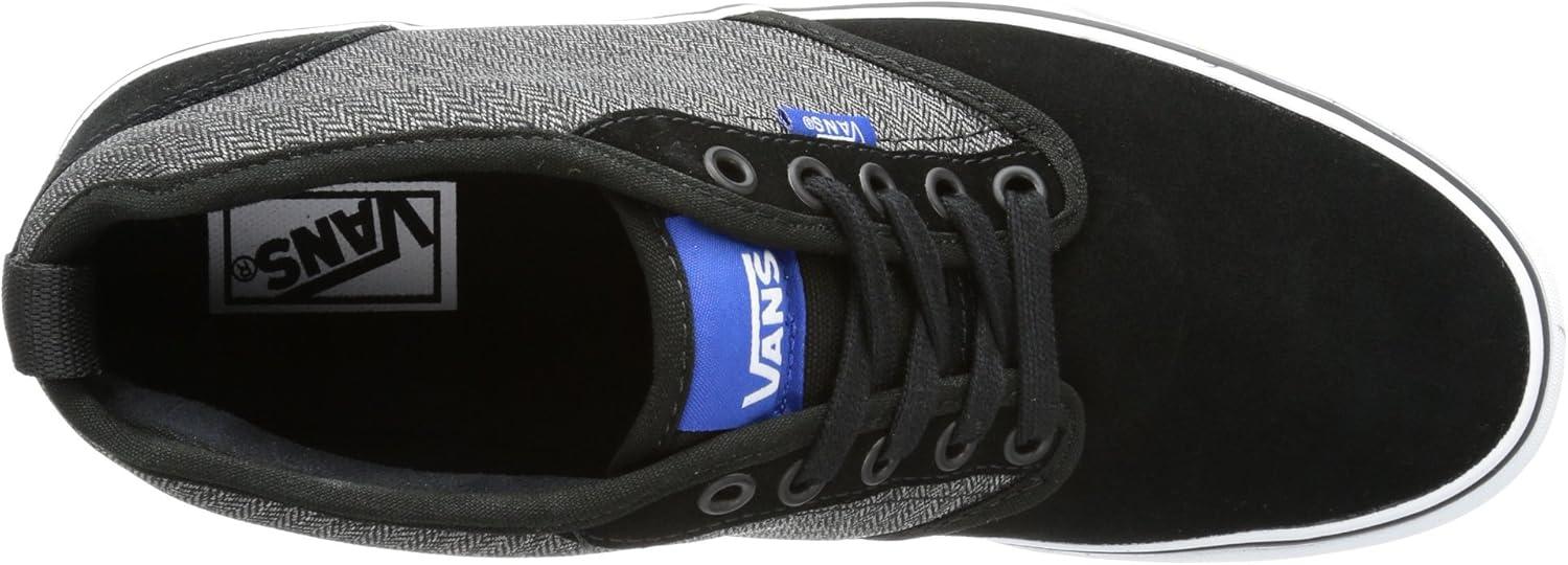 imageVans UnisexChild Hightop TrainersBlack Schwarz Textile BlackClassic Blue