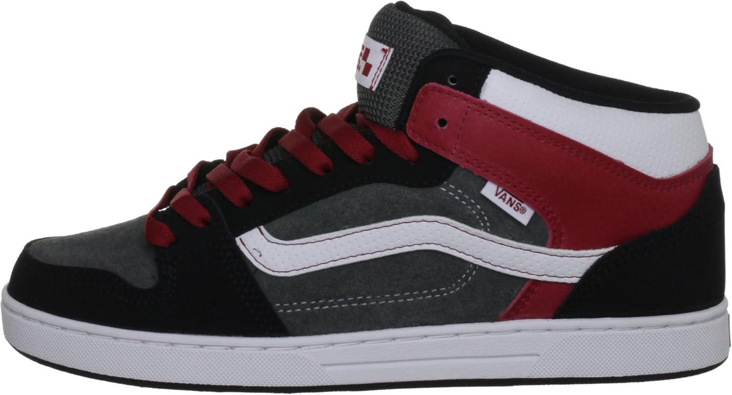 imageVans UnisexChild Hightop TrainersBlack Charcoal White Chili
