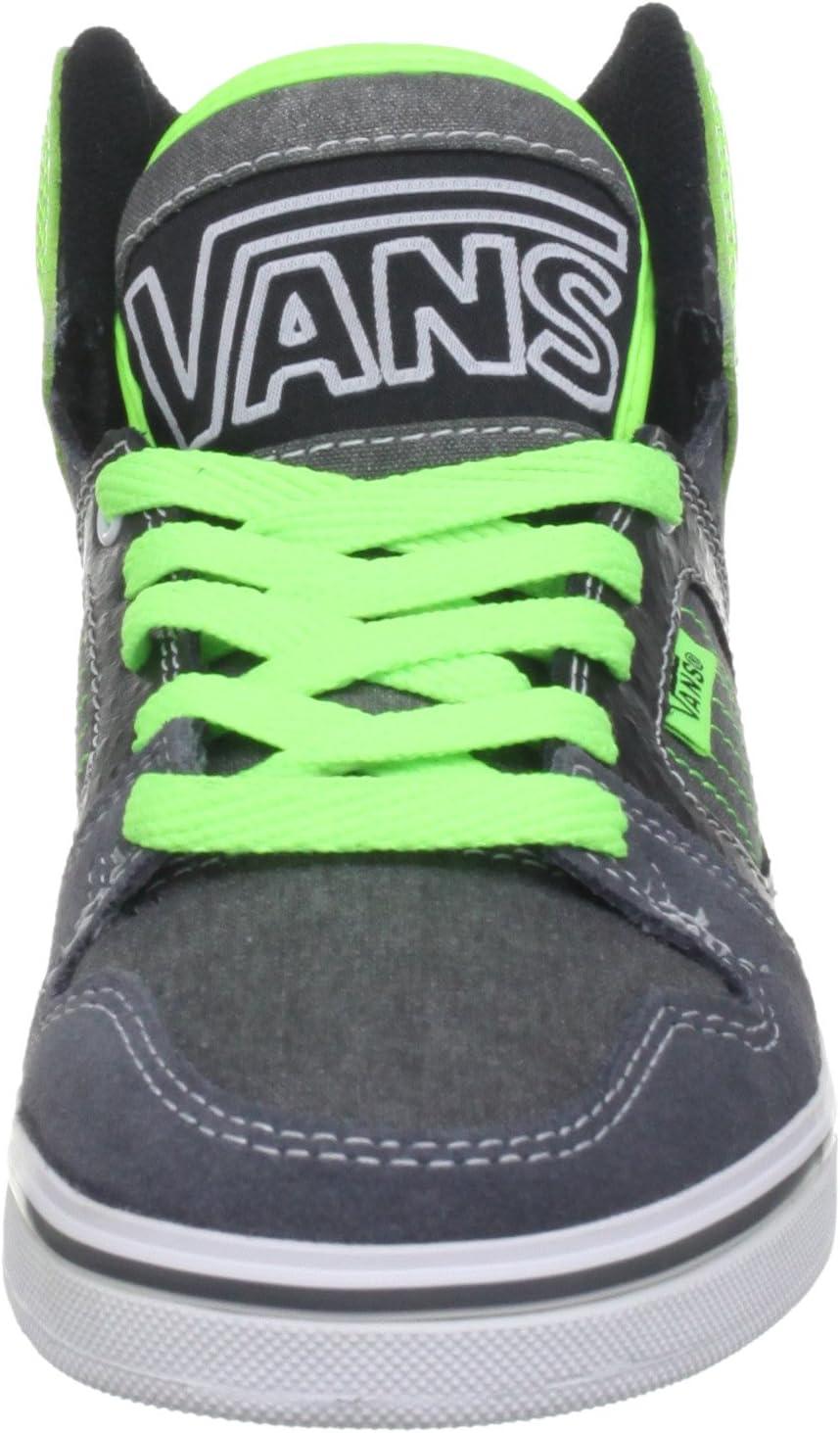 imageVans UnisexChild Hightop TrainersPewter Neon Green