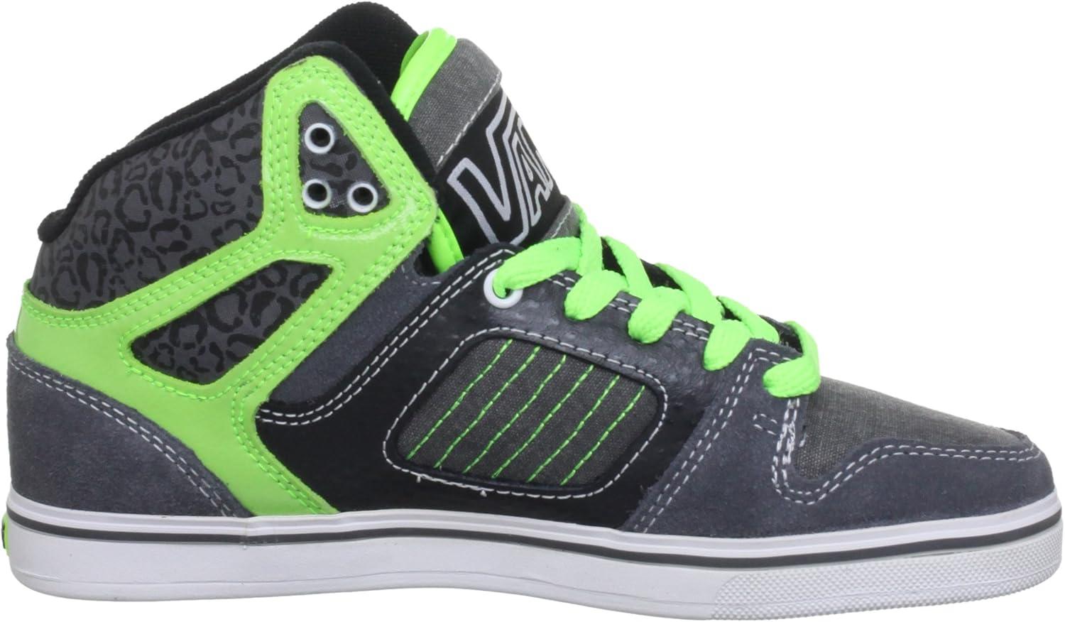 imageVans UnisexChild Hightop TrainersPewter Neon Green
