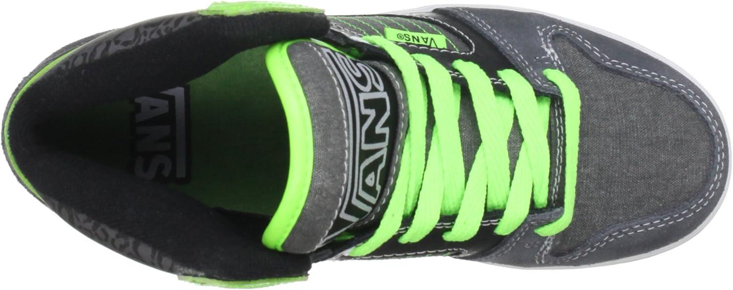 imageVans UnisexChild Hightop TrainersPewter Neon Green