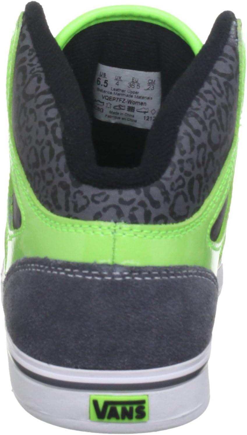 imageVans UnisexChild Hightop TrainersPewter Neon Green