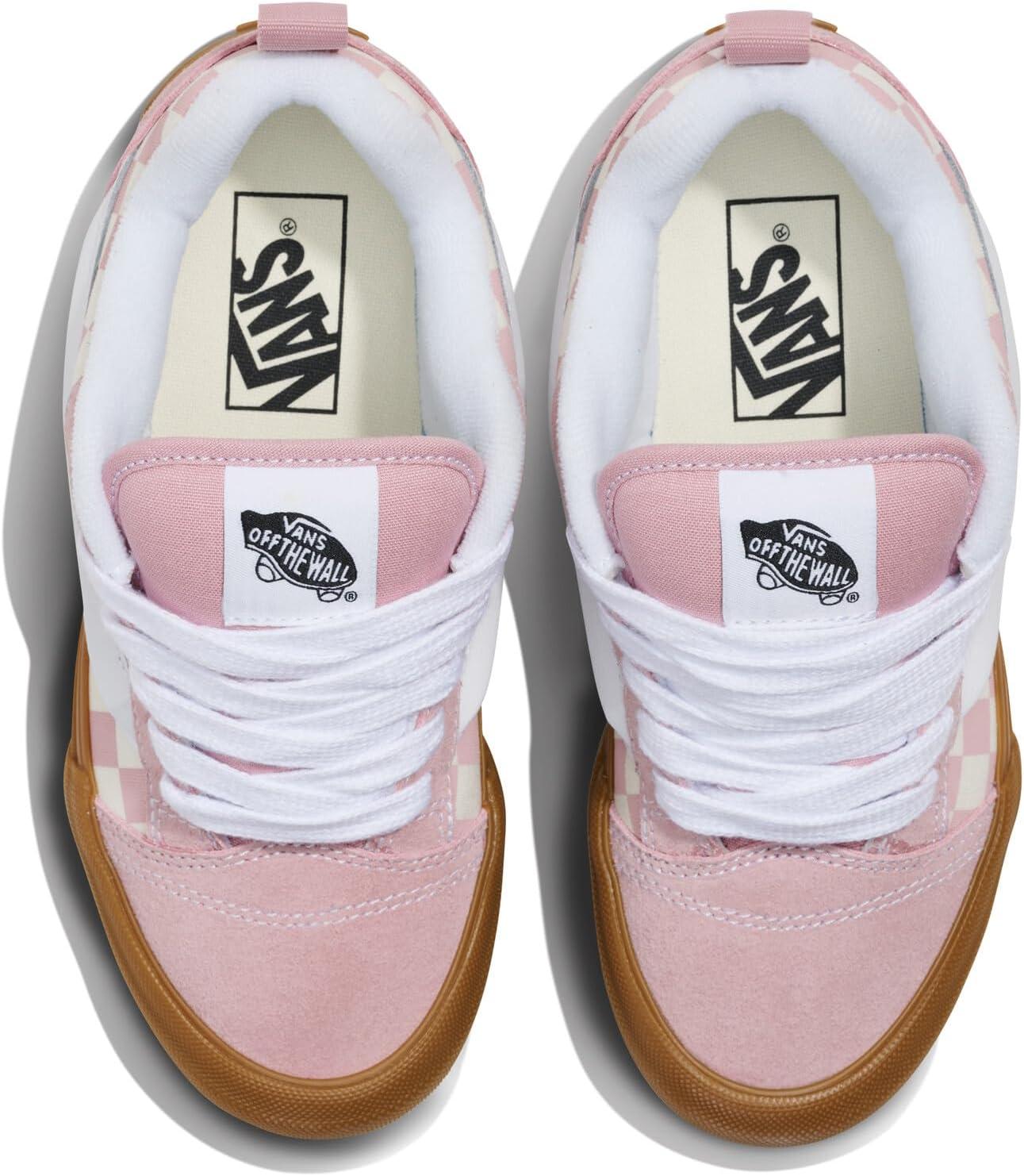 imageVans UnisexChild Knu Skool ShoeGum Check Misty Mauve