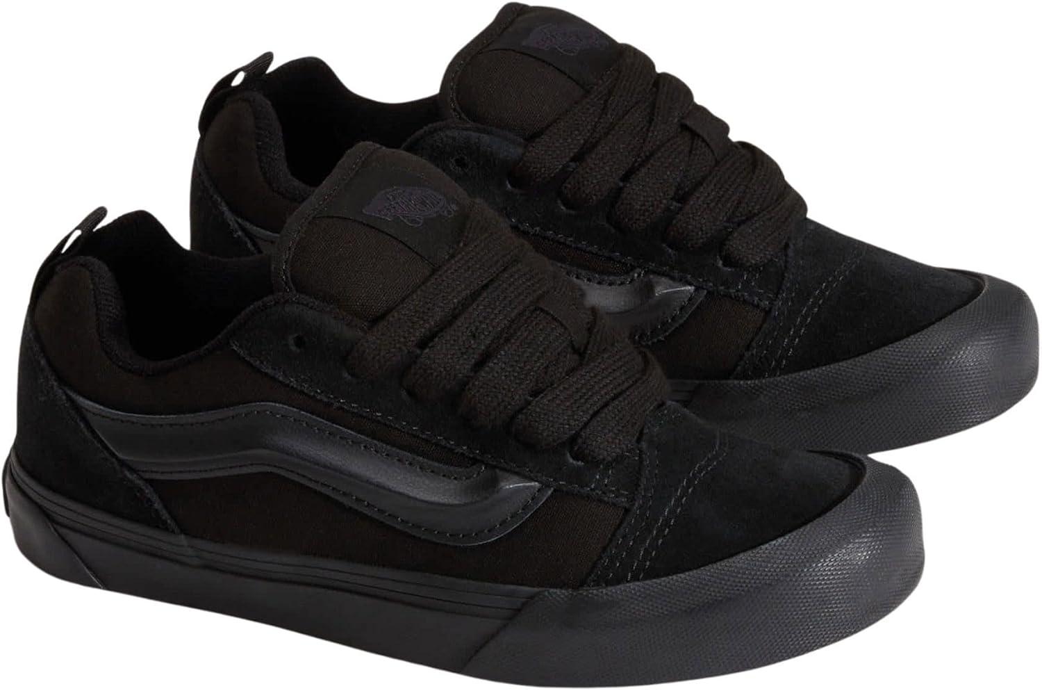 imageVans UnisexChild Knu Skool ShoeSuedeCanvas Triple Black