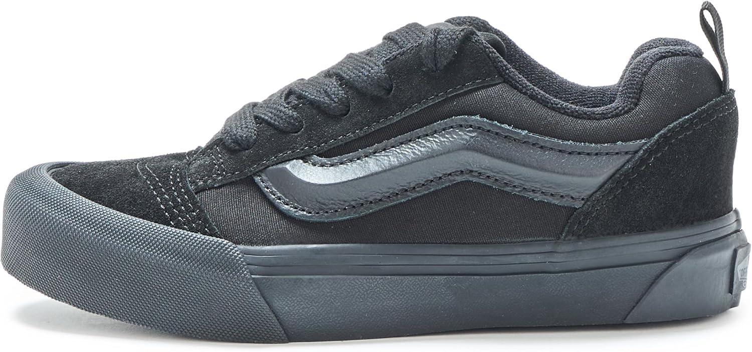 imageVans UnisexChild Knu Skool ShoeSuedeCanvas Triple Black