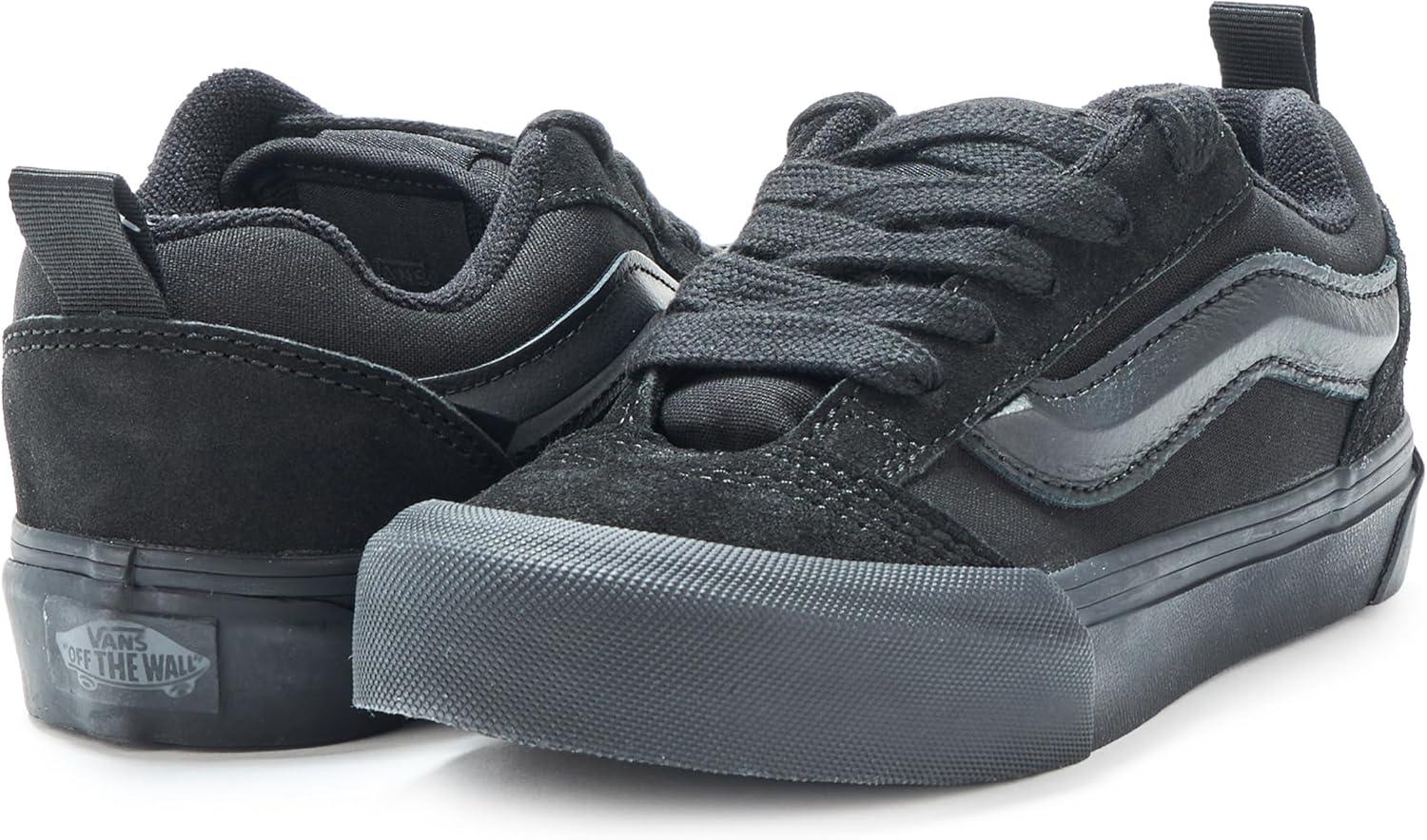 imageVans UnisexChild Knu Skool ShoeSuedeCanvas Triple Black