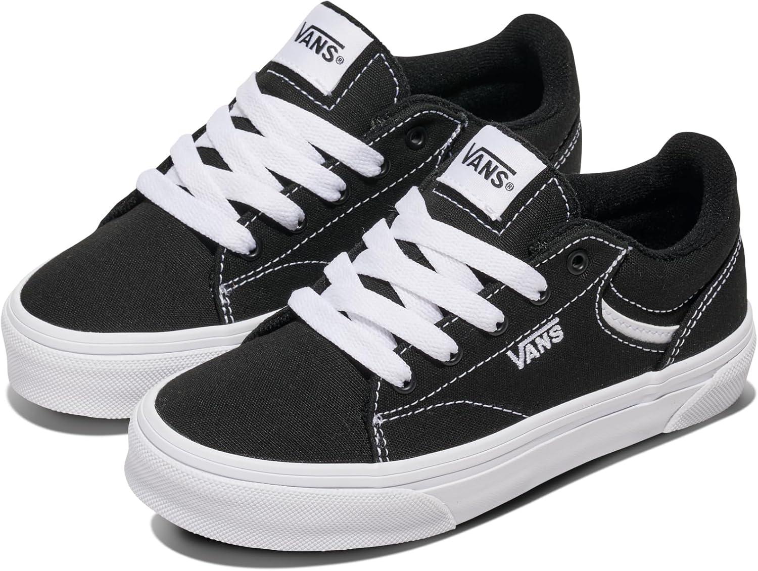 imageVans UnisexChild Seldan ShoeBlackWhite