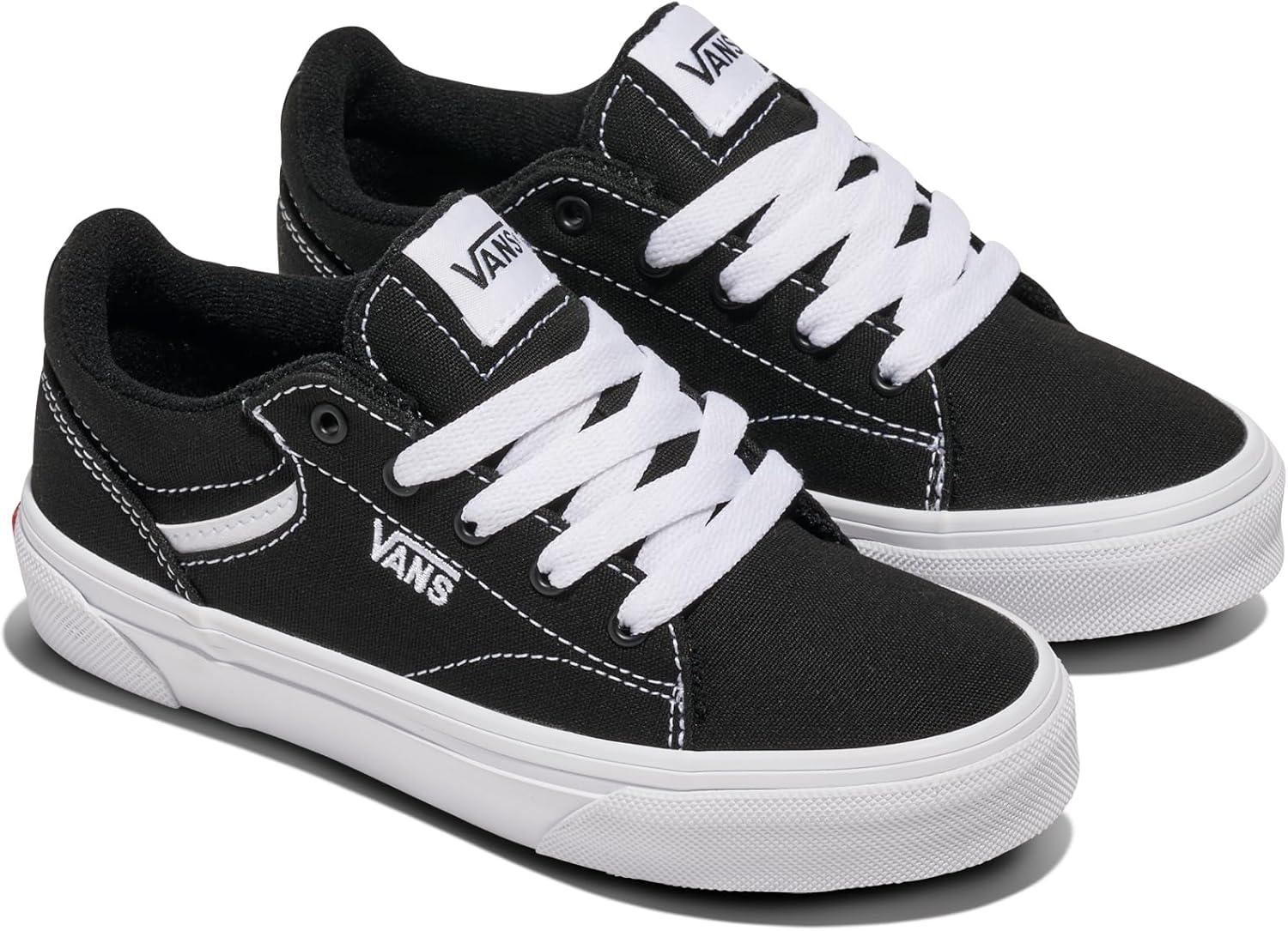 imageVans UnisexChild Seldan ShoeBlackWhite