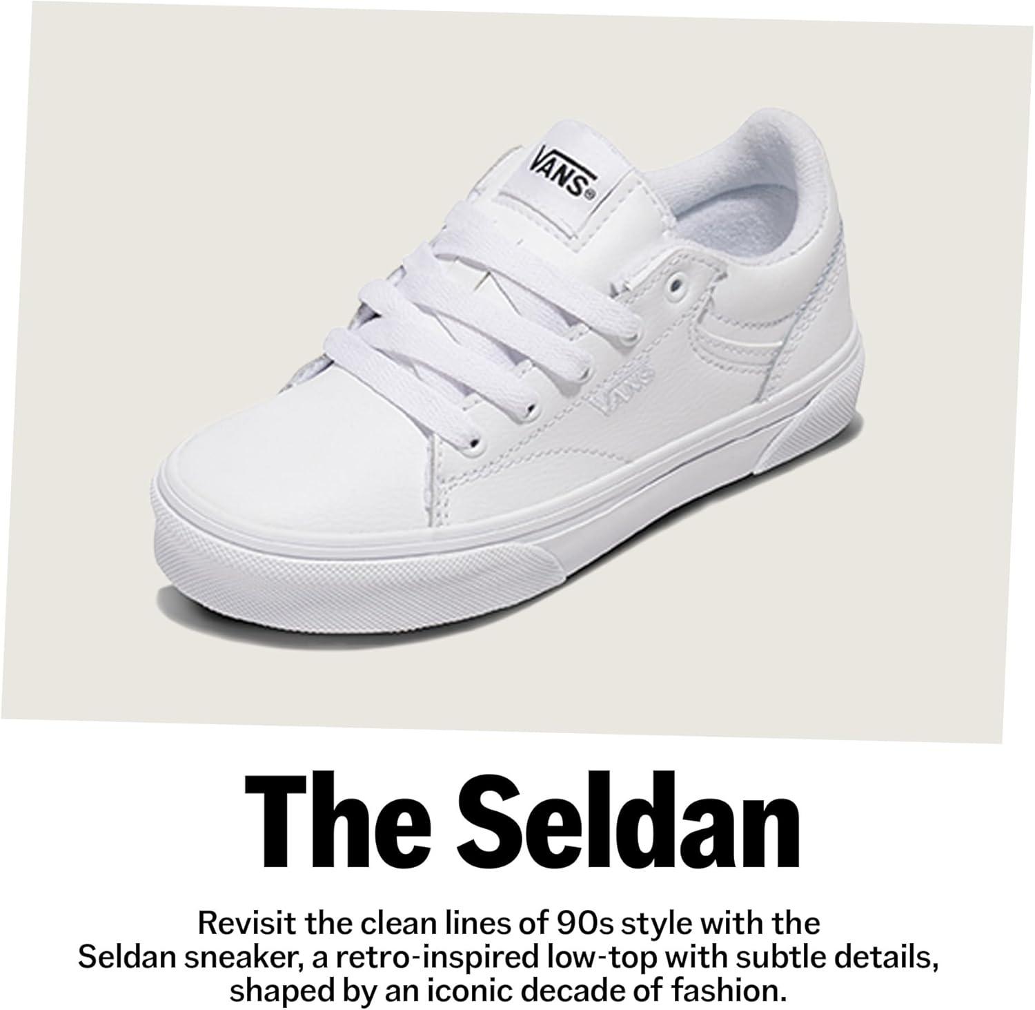 imageVans UnisexChild Seldan ShoeBlackWhite