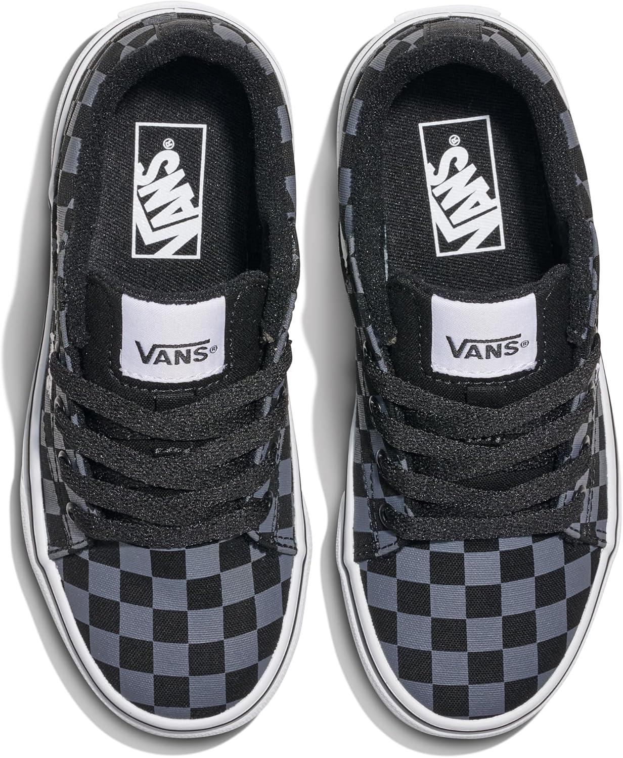 imageVans UnisexChild Seldan ShoeCheckerboard BlackPewter