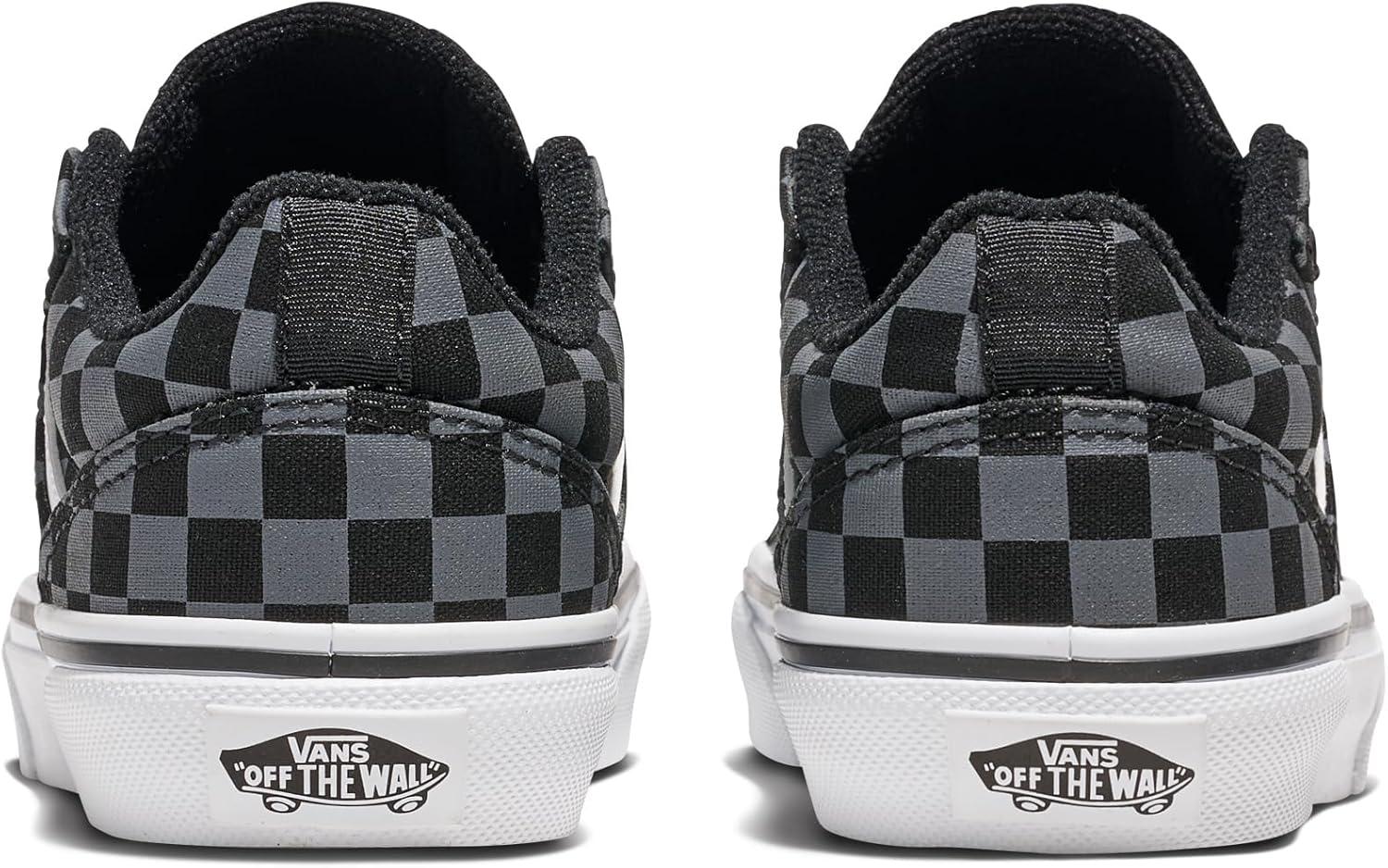 imageVans UnisexChild Seldan ShoeCheckerboard BlackPewter