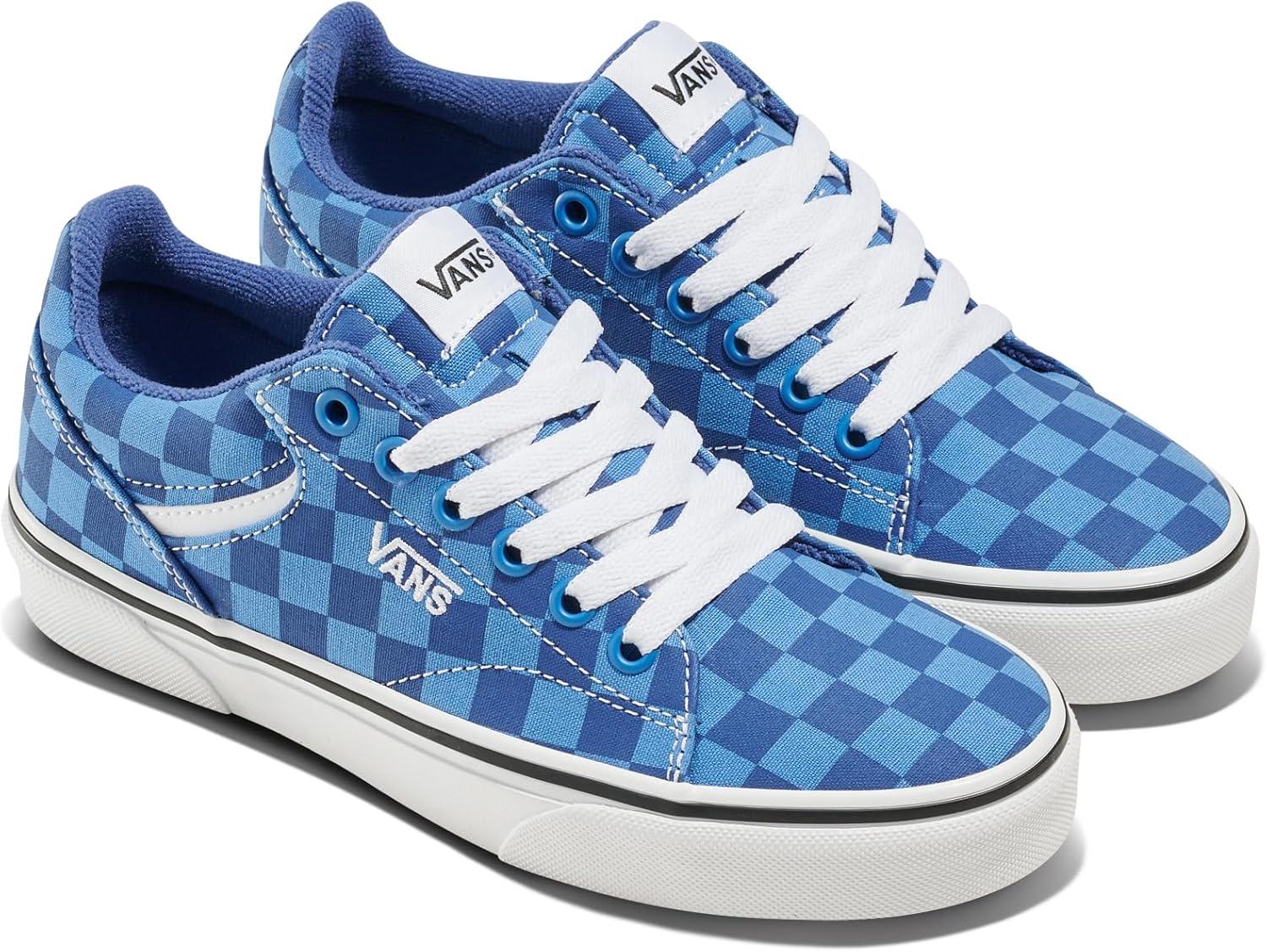 imageVans UnisexChild Seldan ShoeTonal Check True Navy