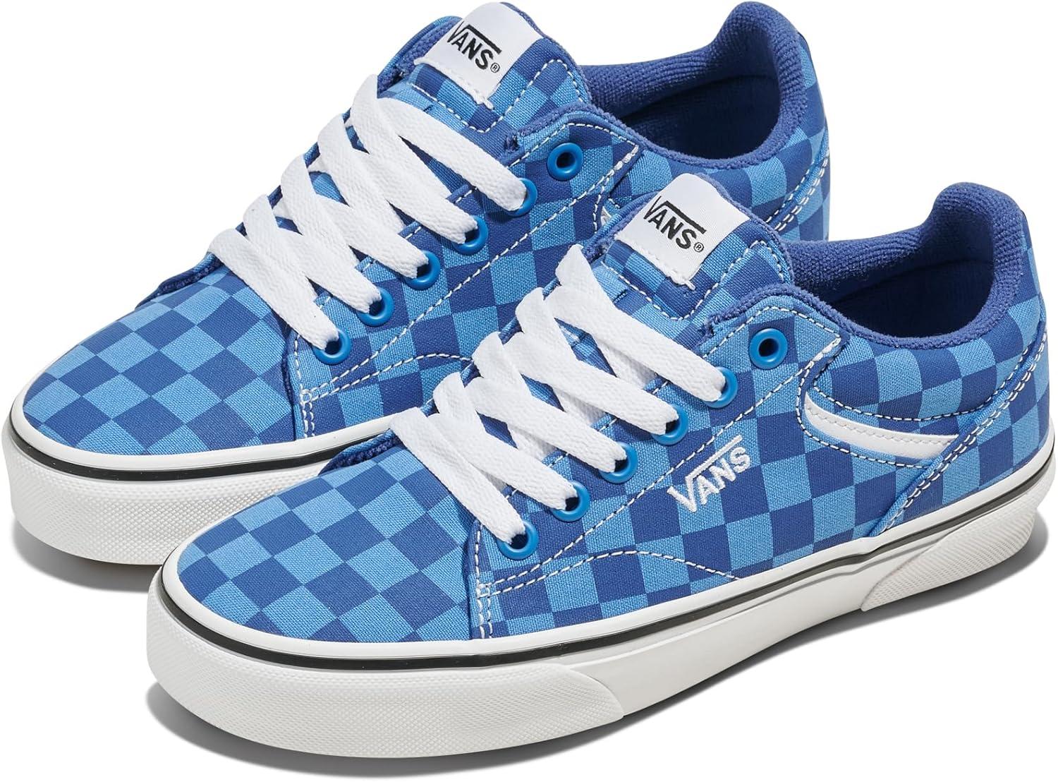 imageVans UnisexChild Seldan ShoeTonal Check True Navy