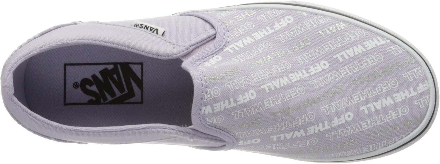 imageVans Womens Asher Adult Low Top SneakersBlue Logo Repeat Lavender Blue White Xwq