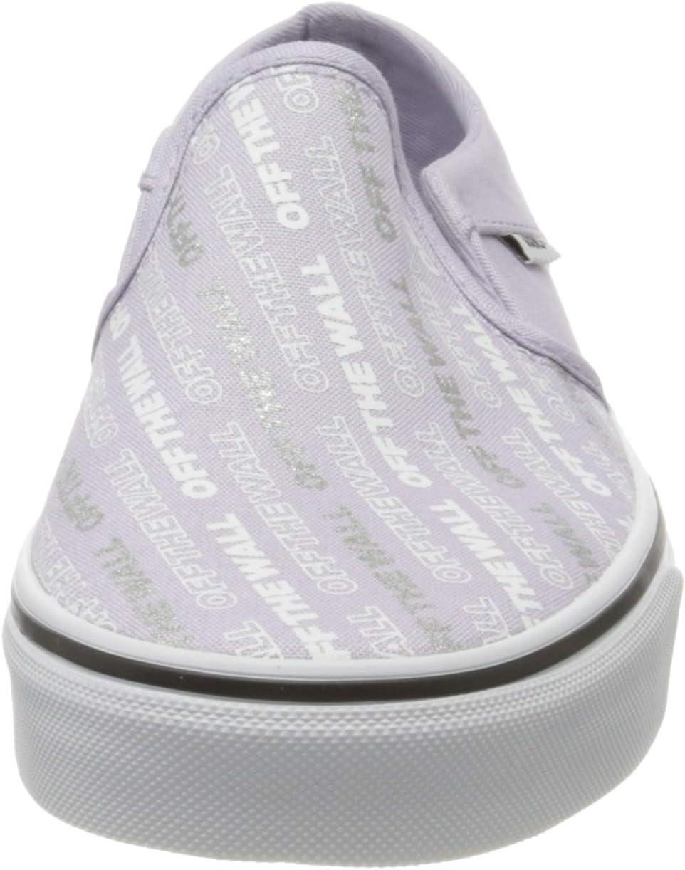 imageVans Womens Asher Adult Low Top SneakersBlue Logo Repeat Lavender Blue White Xwq