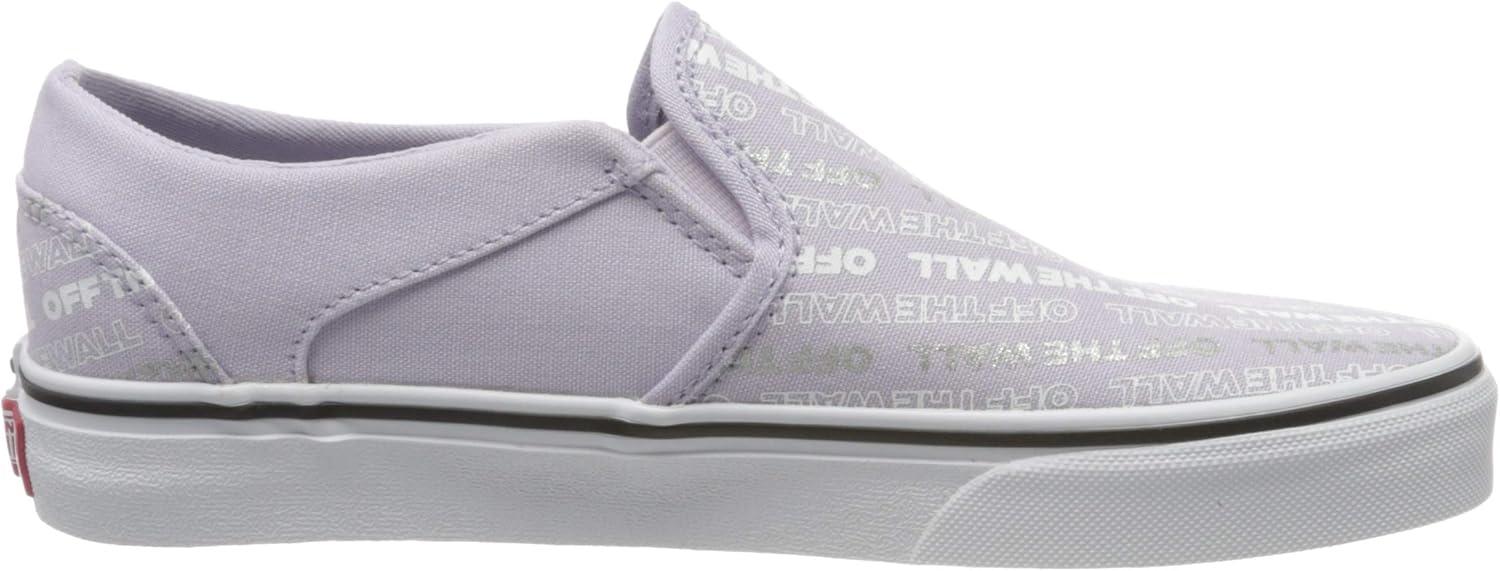 imageVans Womens Asher Adult Low Top SneakersBlue Logo Repeat Lavender Blue White Xwq