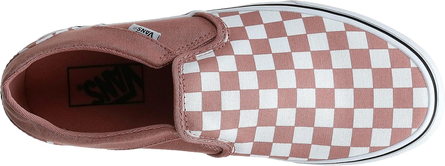 imageVans Womens Asher Adult Low Top SneakersCheckerboard Rose Dawn White