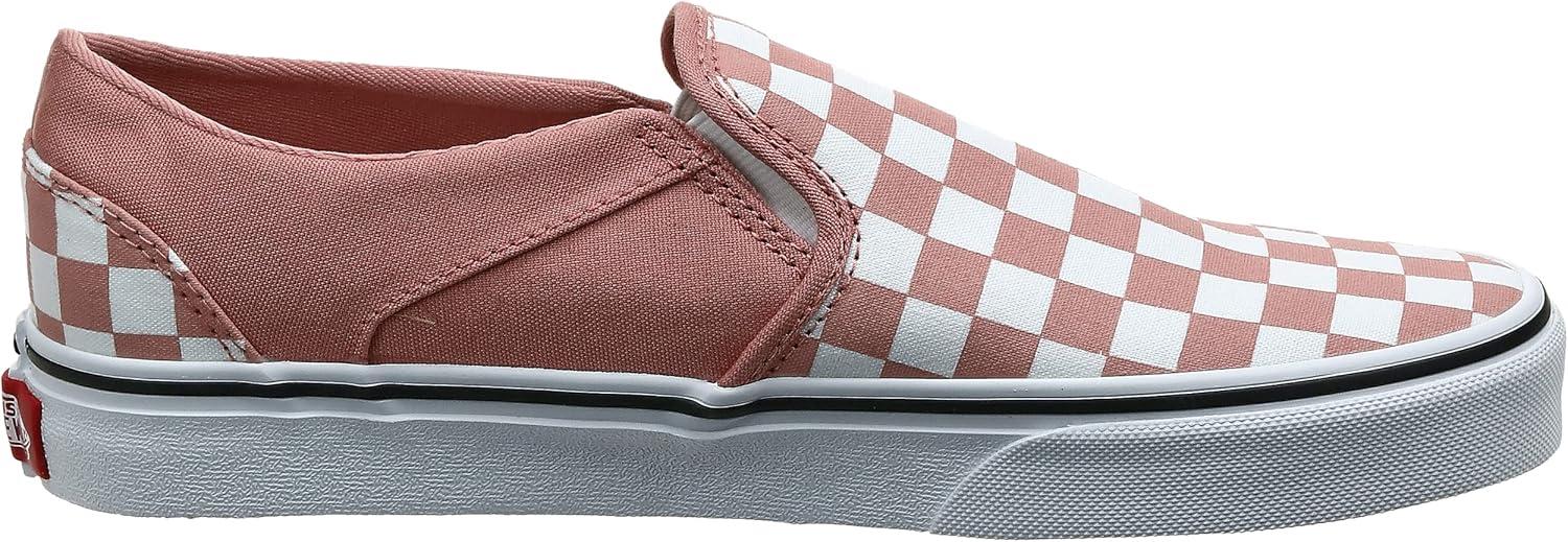 imageVans Womens Asher Adult Low Top SneakersCheckerboard Rose Dawn White