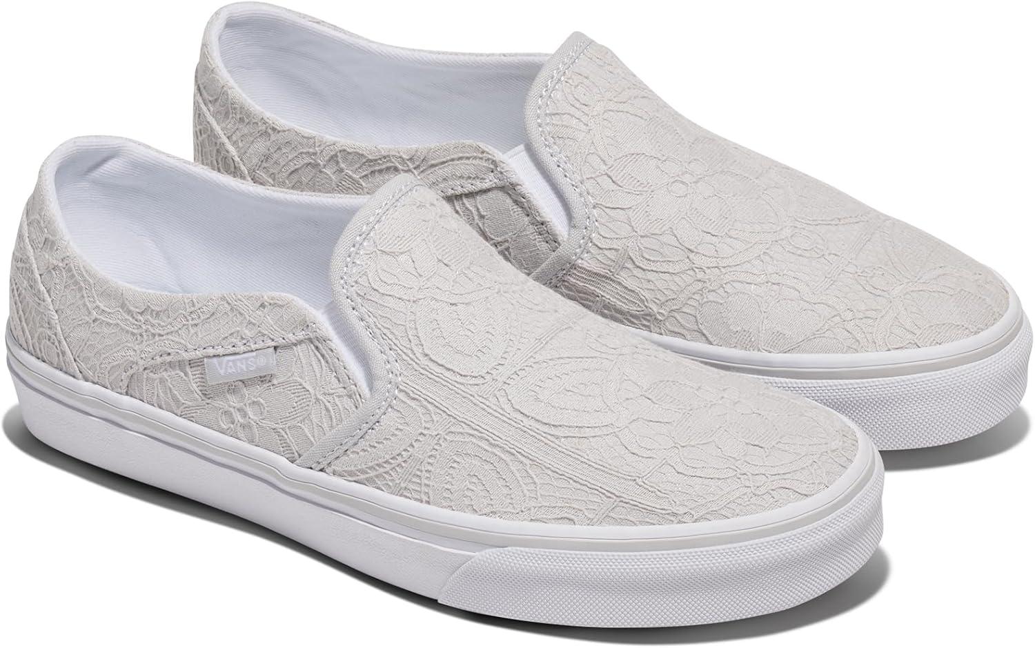 imageVans Womens Asher Adult Low Top SneakersFloral Lace Lunar Rock