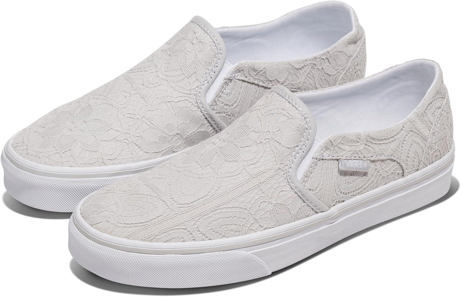 imageVans Womens Asher Adult Low Top SneakersFloral Lace Lunar Rock