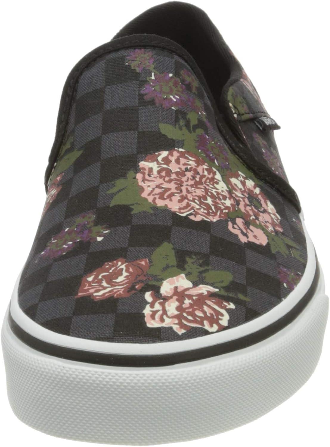 imageVans Womens Asher Adult Low Top SneakersFlowers Checks Black