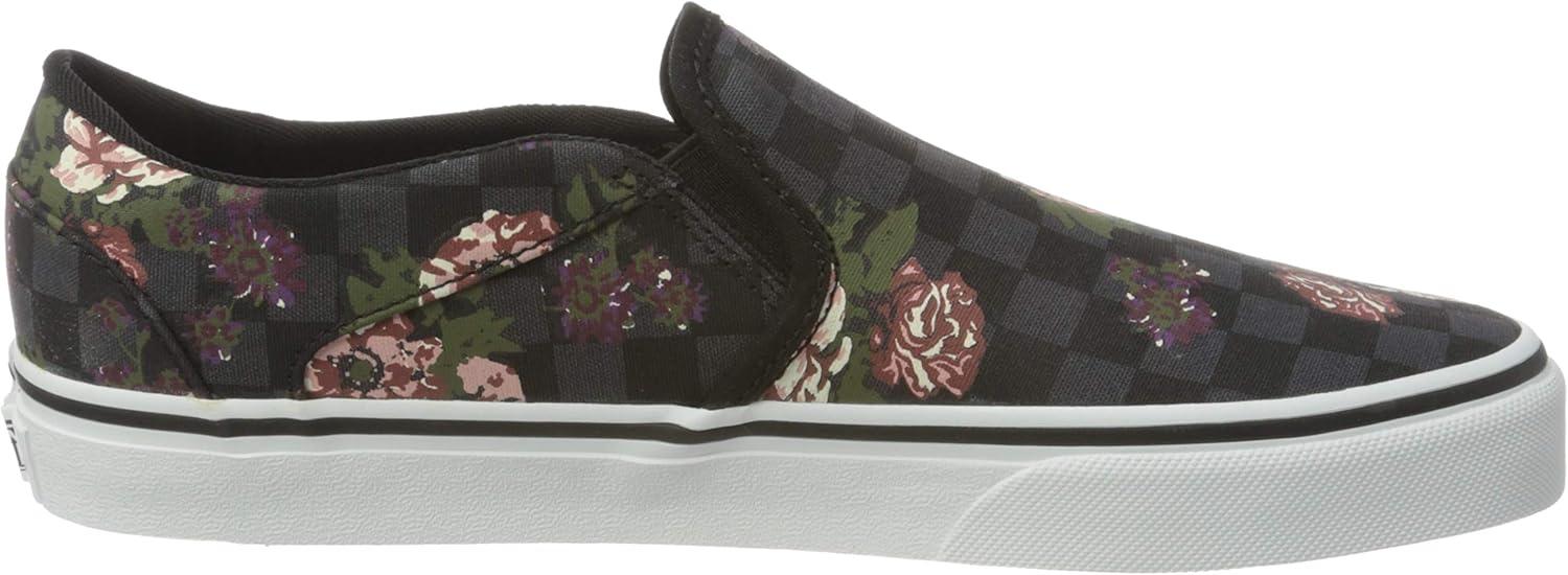 imageVans Womens Asher Adult Low Top SneakersFlowers Checks Black