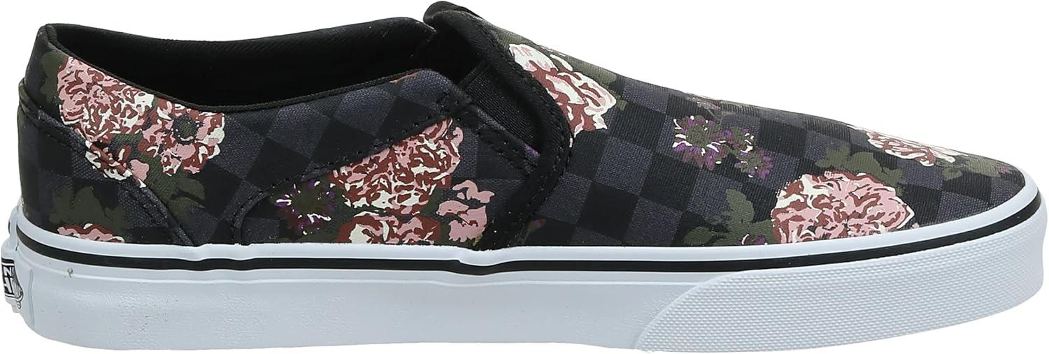 imageVans Womens Asher Adult Low Top SneakersFlowers Checks Black