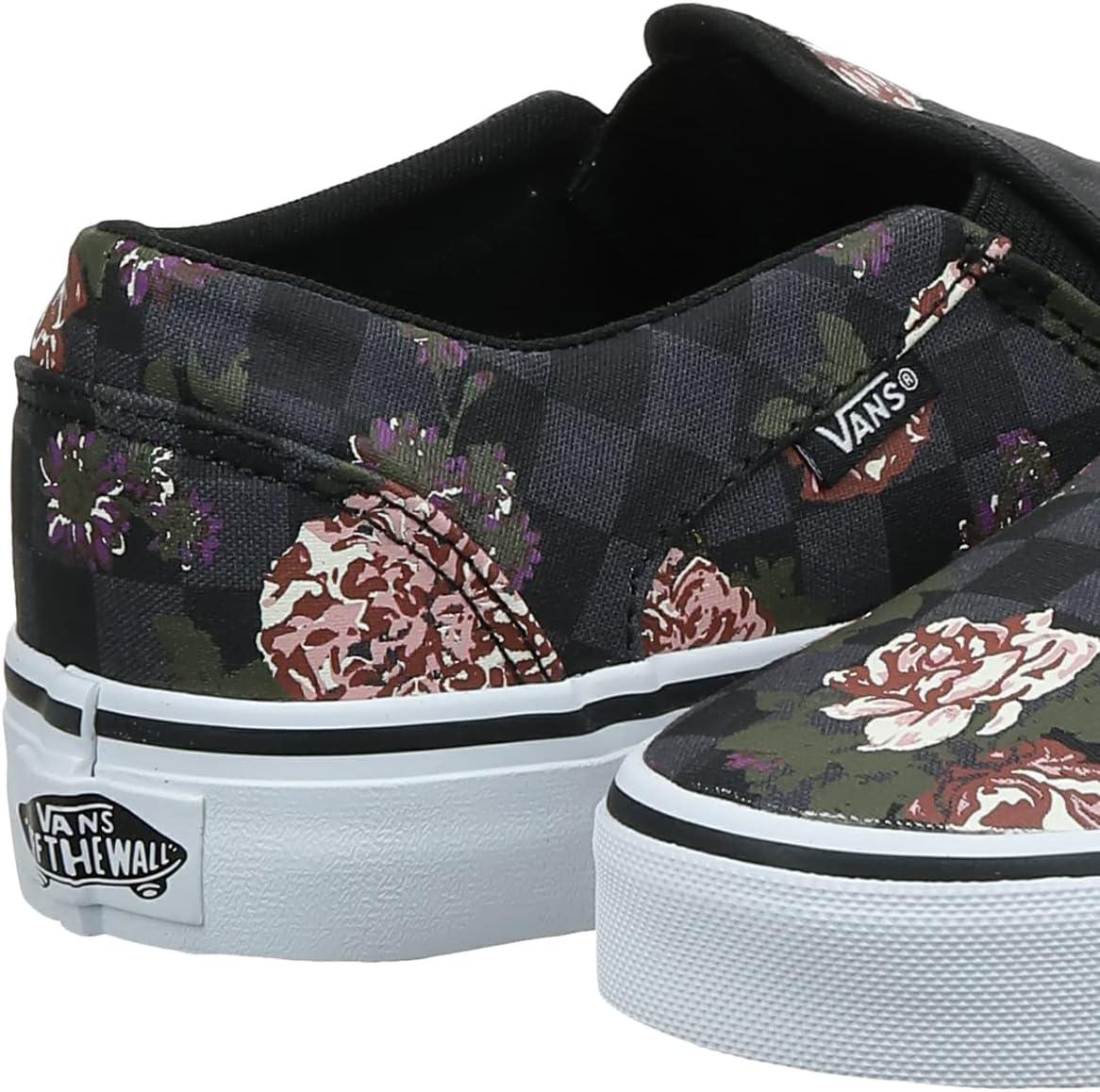 imageVans Womens Asher Adult Low Top SneakersFlowers Checks Black