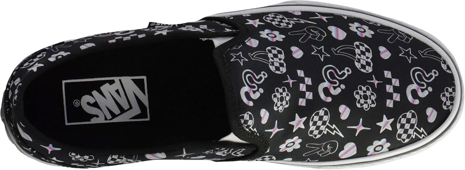 imageVans Womens Asher Adult Low Top SneakersIridescent Doodle Black