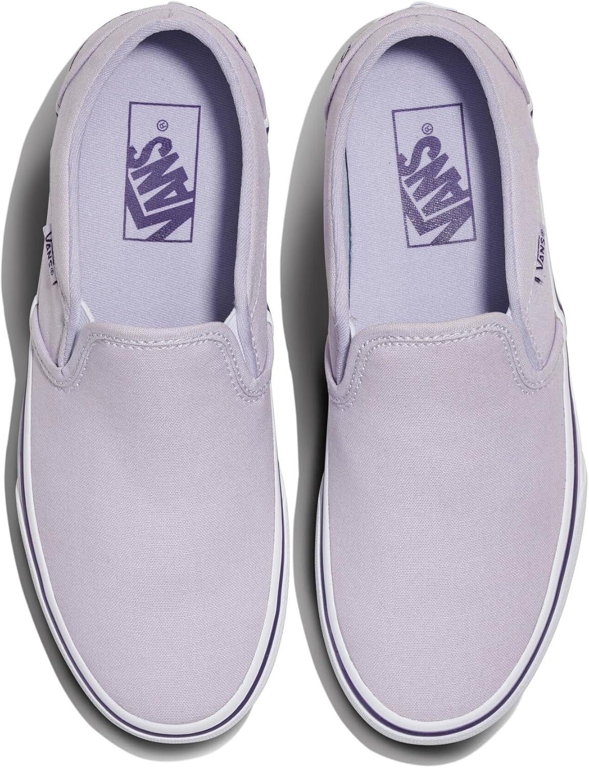imageVans Womens Asher Adult Low Top SneakersMono Embroidery Lilac Mist