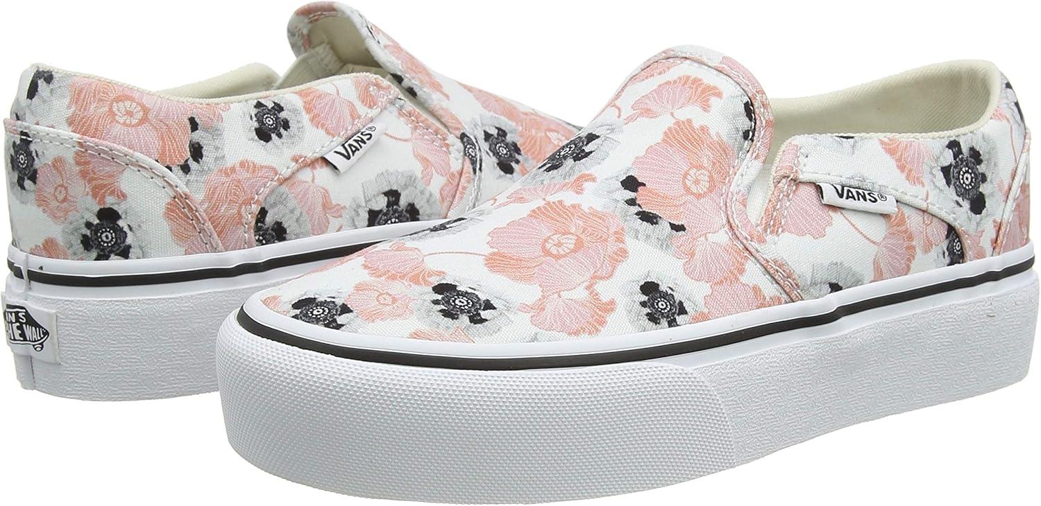 imageVans Womens Asher Adult Low Top SneakersMulticolour California Poppy Multi White Xx3