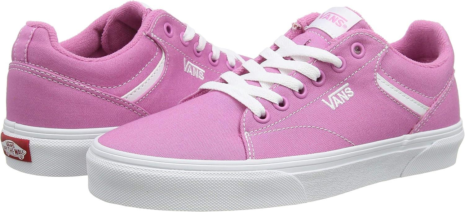 imageVans Womens Asher Adult Low Top SneakersPink Canvas Fuchsia Pink White Xxu