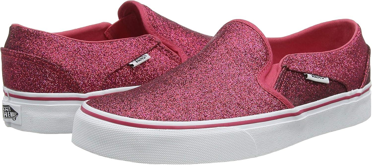 imageVans Womens Asher Adult Low Top SneakersPink Glitter Rainbow Pink Xwp