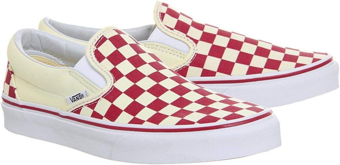 imageVans Womens Asher Adult Low Top SneakersRacing Red Classic White Checkerboard