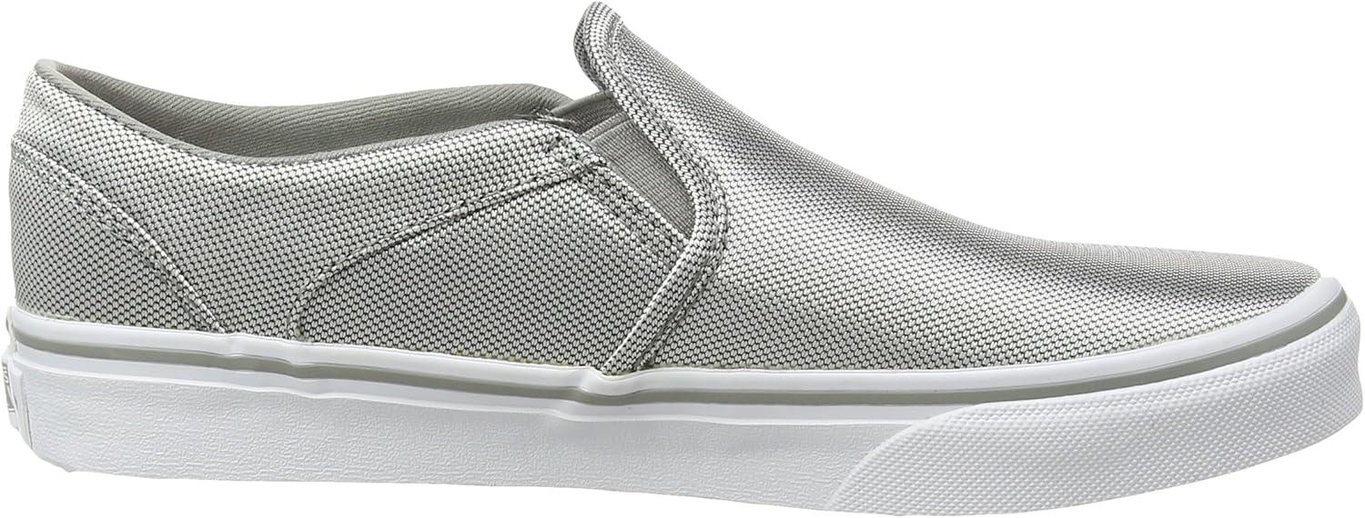 imageVans Womens Asher Adult Low Top SneakersSilver Textile Silver White