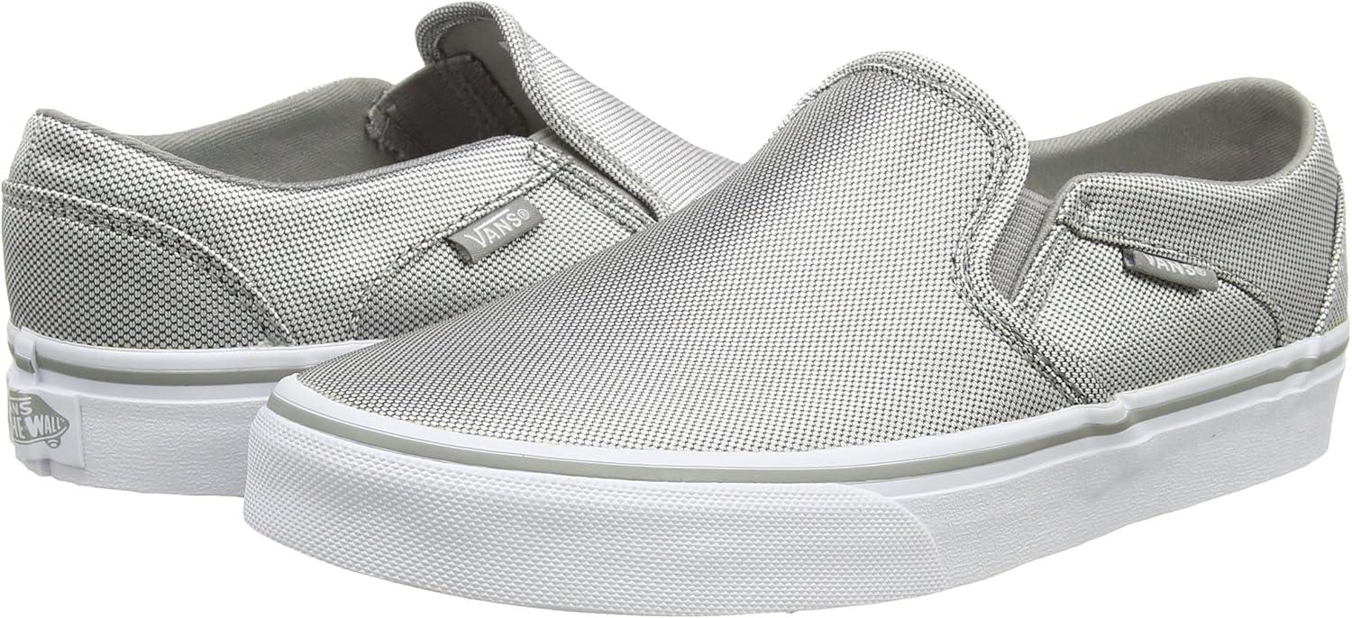 imageVans Womens Asher Adult Low Top SneakersSilver Textile Silver White