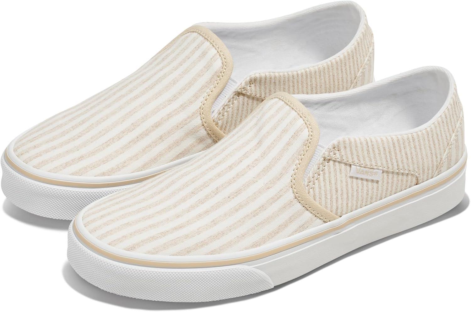 imageVans Womens Asher Adult Low Top SneakersSummer Stripe Creme Brule