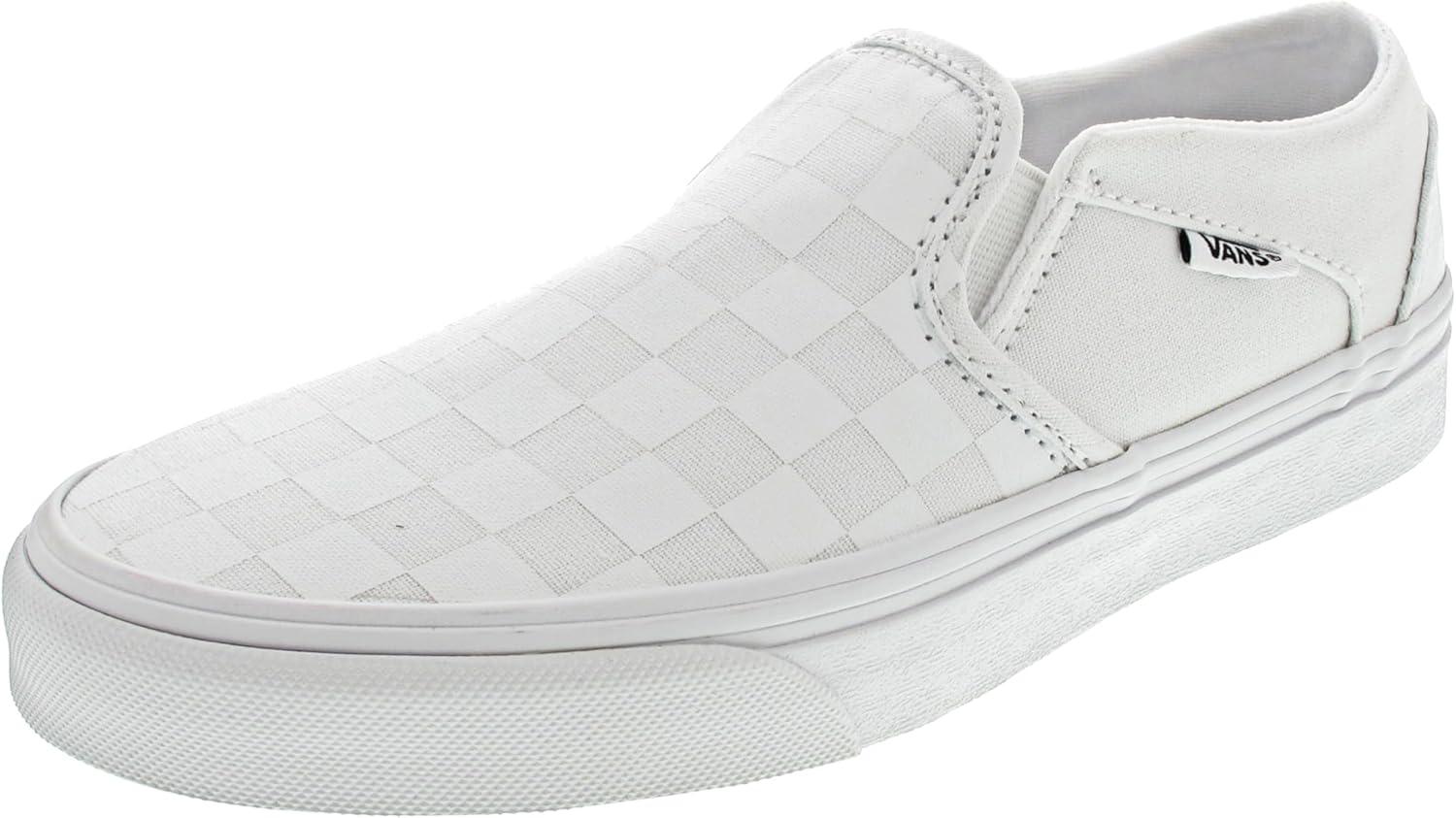 imageVans Womens Asher Adult Low Top SneakersWhite Checkerboard White White W51