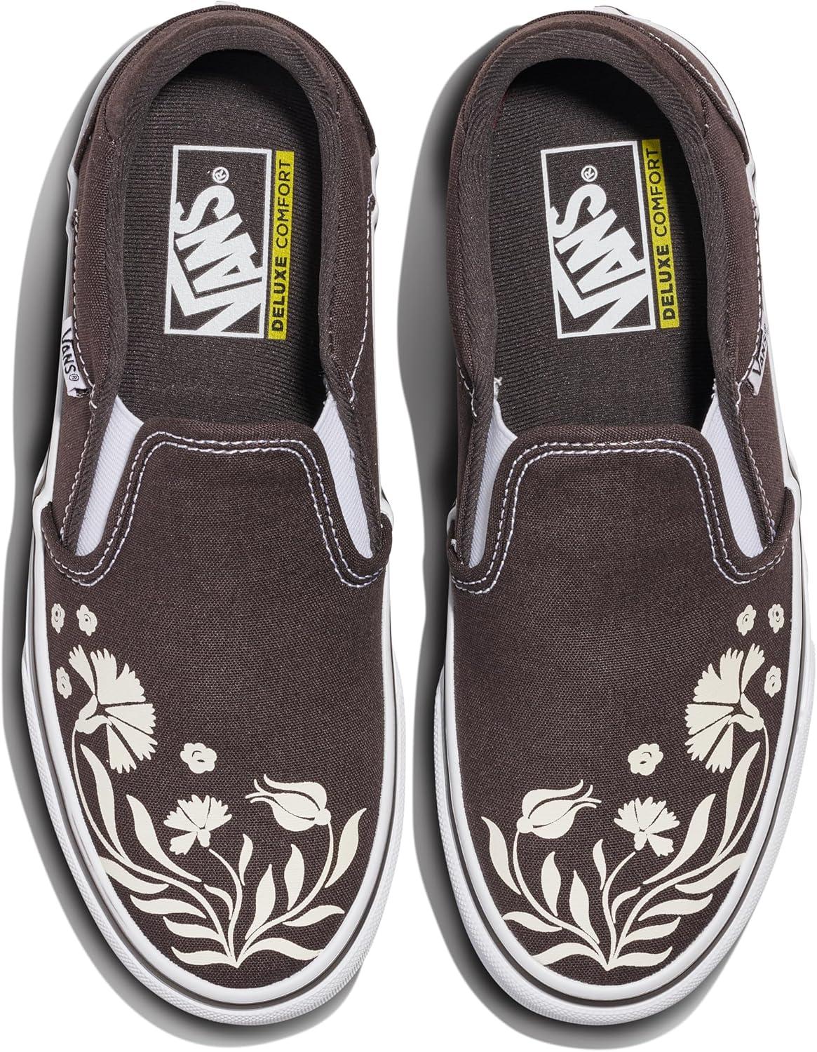 imageVans Womens Asher Deluxe Slipon ShoeGreek Floral After Dark