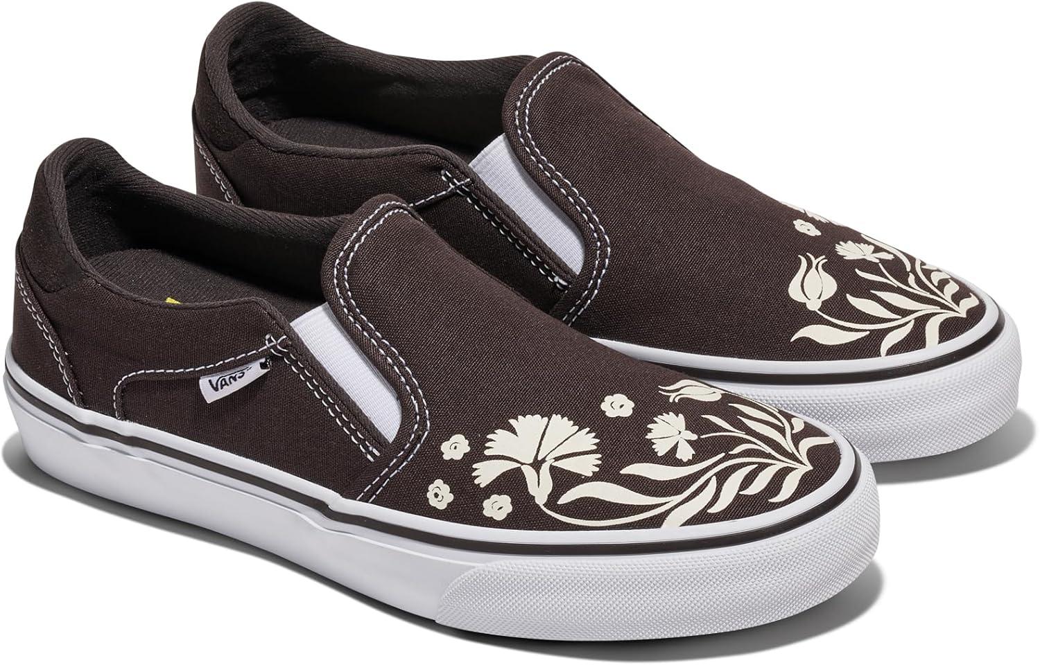 imageVans Womens Asher Deluxe Slipon ShoeGreek Floral After Dark
