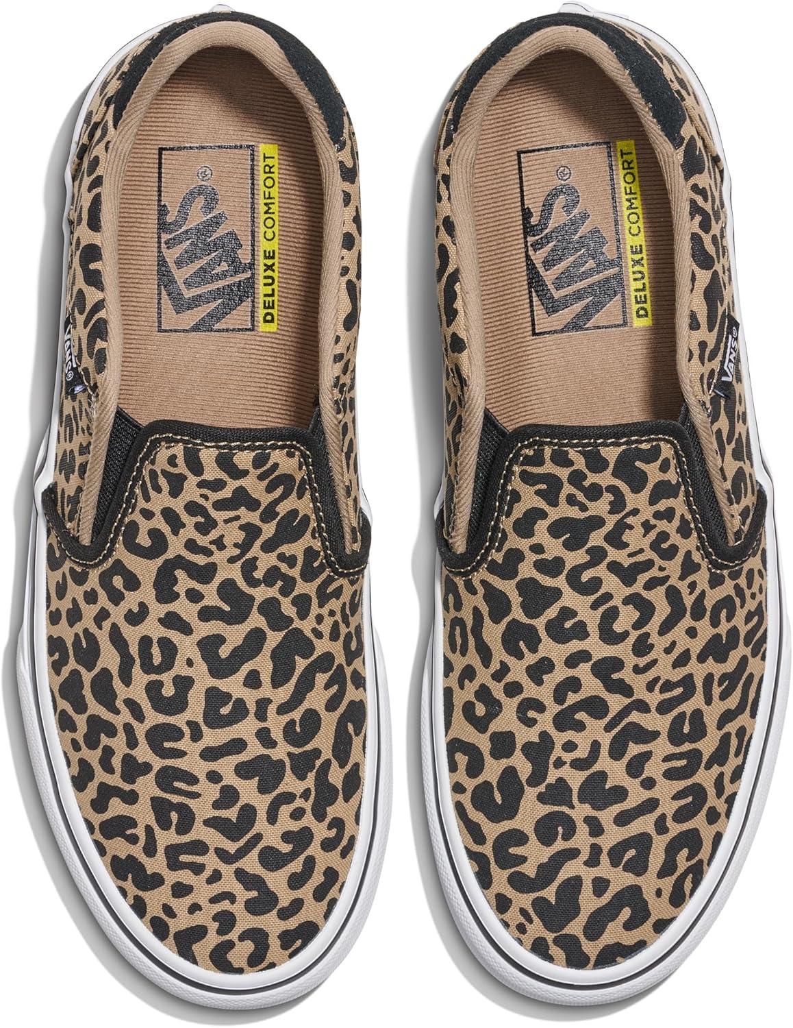 imageVans Womens Asher Deluxe Slipon ShoeLeopard Incense