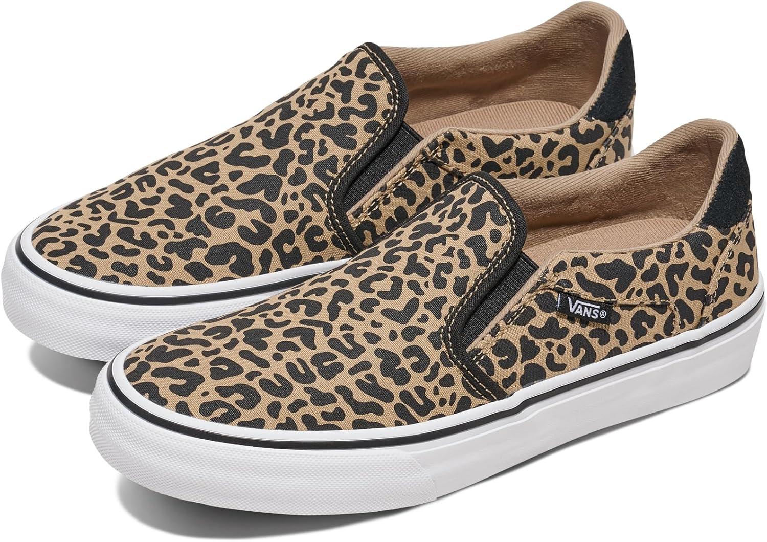 imageVans Womens Asher Deluxe Slipon ShoeLeopard Incense