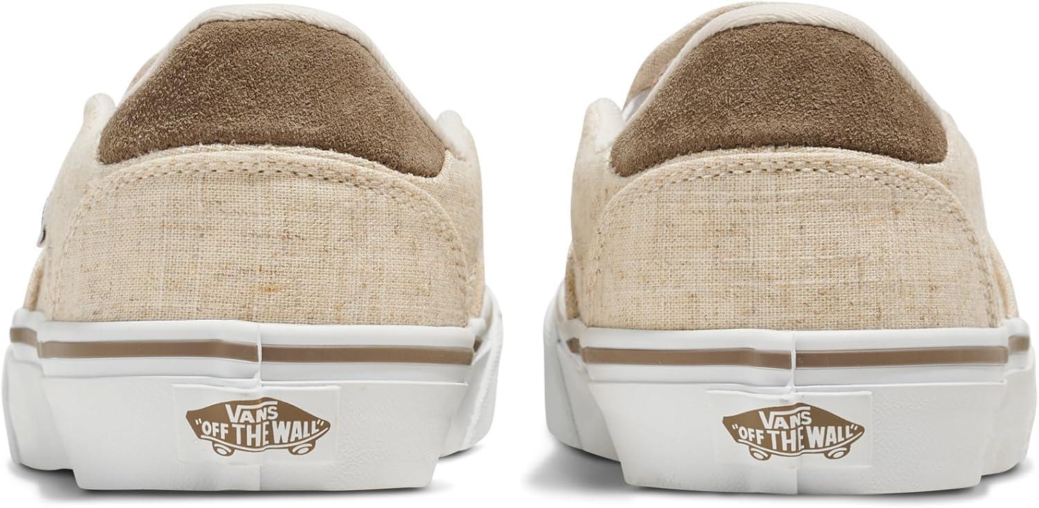 imageVans Womens Asher Deluxe Slipon ShoeNatural Linen Classic Cream