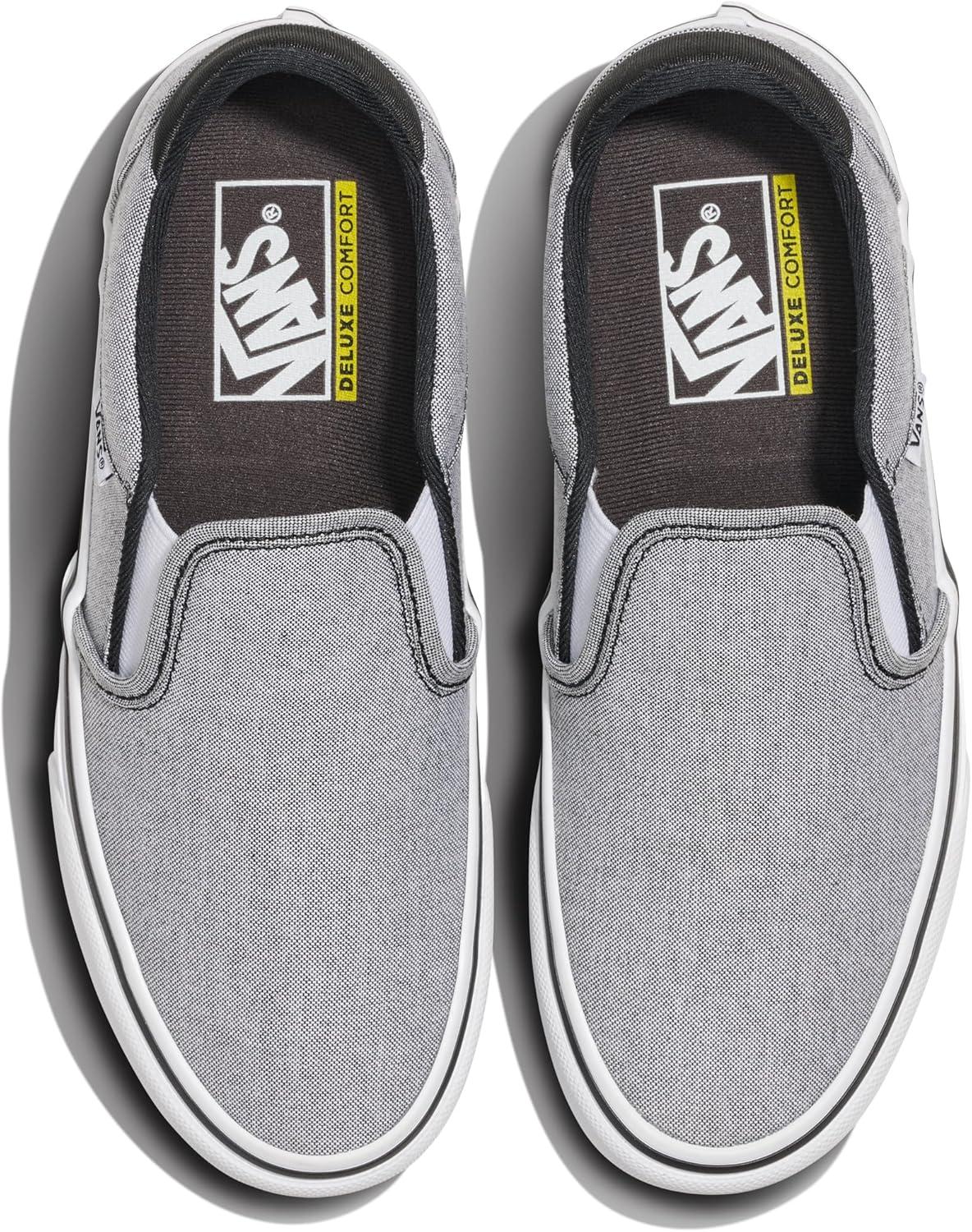 imageVans Womens Asher Deluxe Slipon ShoeSummer Canvas Black