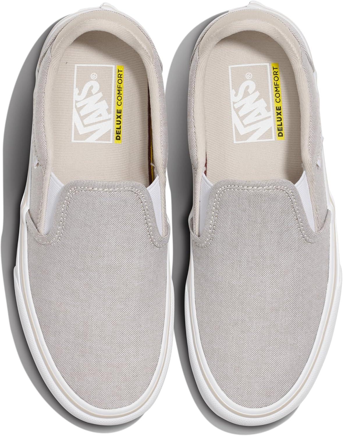 imageVans Womens Asher Deluxe Slipon ShoeSummer Canvas Taupe